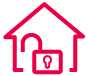 Home icon with a lock